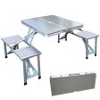 Generic 4 Seat Foldable Picnic Table Silver Online Sale