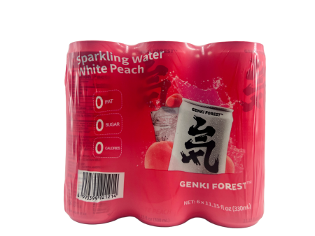 Chi Forest Genki FOREST White Peach Soda Sparkling Water 11.15fl oz*6 Online now