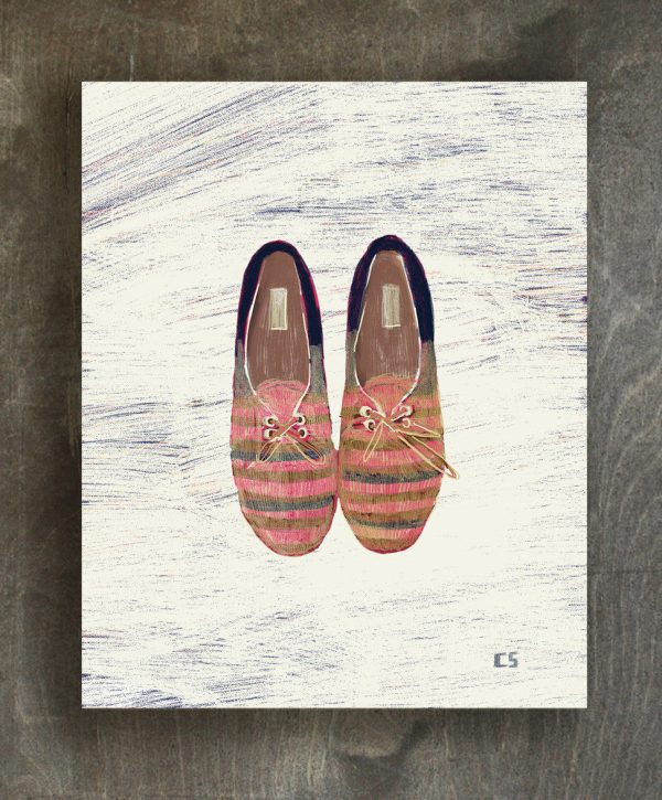 Summer shoes art print Online now