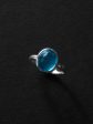 Silver Ring with Aqua Pendant Discount