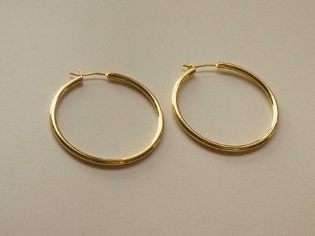 Essential Thin Hoops - Medium *18K Gold-plated S925 Supply