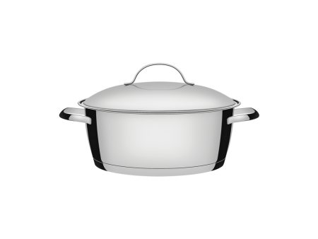 22 cm Casserole 3.30 lts + Lid - Stainless steel - Tramontina Online Sale