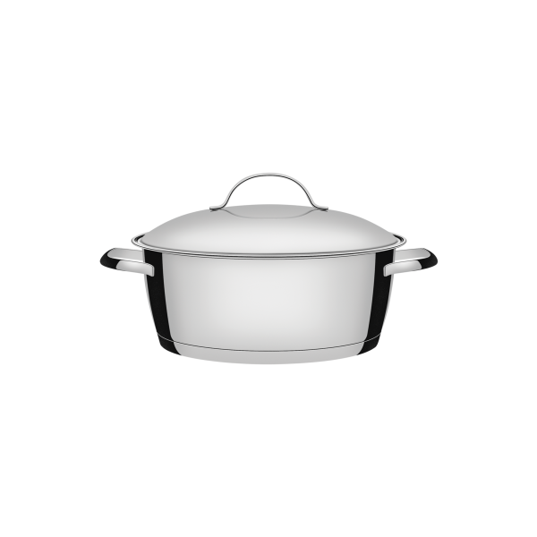 22 cm Casserole 3.30 lts + Lid - Stainless steel - Tramontina Online Sale