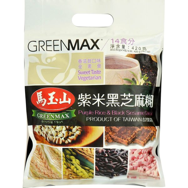 馬玉山紫米黑芝麻糊 - 马玉山紫米黑芝麻糊 - GREENMAX SC BAG PPL RICE & BLK SSM CEREA Hot on Sale