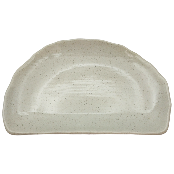 Assiette en porcelaine Demi-Lune 21 x 13 x 3 cm Cheap