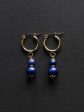 Regal Pearl Hoops - Violet Blue Fashion