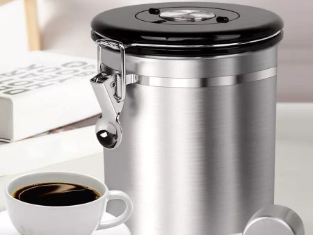 Stainless Steel Coffee Bean Storage Silver For Cheap