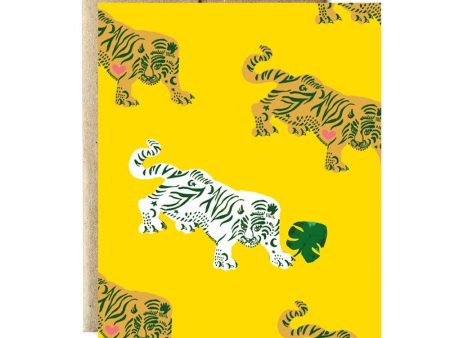 White tiger pattern card Hot on Sale