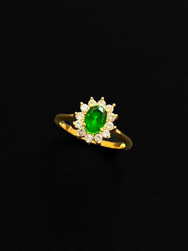 Jade Green Gemstone Ring Discount