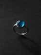 Silver Ring with Aqua Pendant Discount