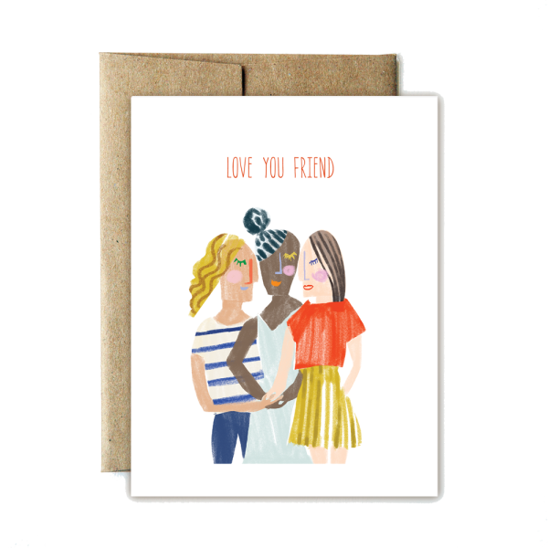 Love you friend card - year of the woman For Discount