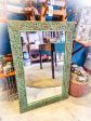 Hard Wood Carved Mirror - Medium - Green - 65x100cm Hot on Sale