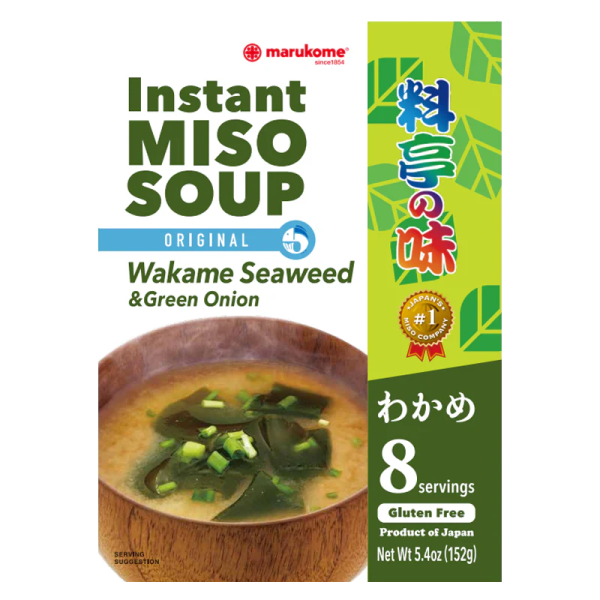 Marukome - Ryotei No Aji Soupe miso instantanée au Wakame 8p 152g Online now