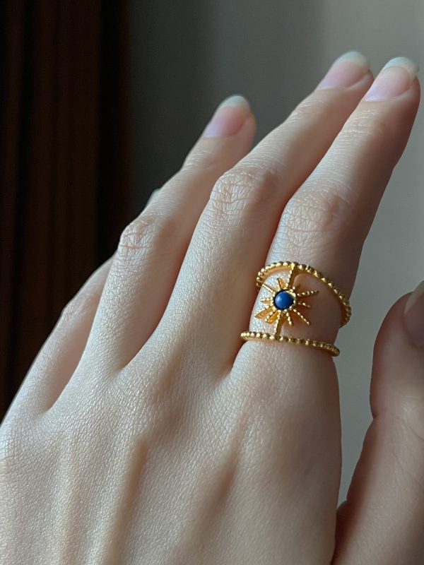 Starburst Stone Ring - Gold Online Sale