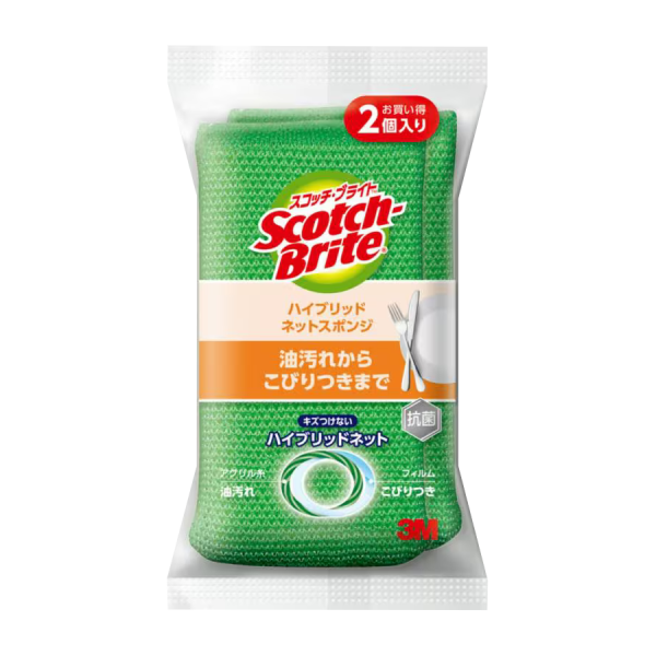 3M - Scotch-Brite Éponge hybride en filet vert 1P Hot on Sale