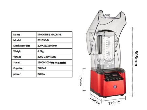 Professional-Grade Power Blender with Soundproof Cover Fashion