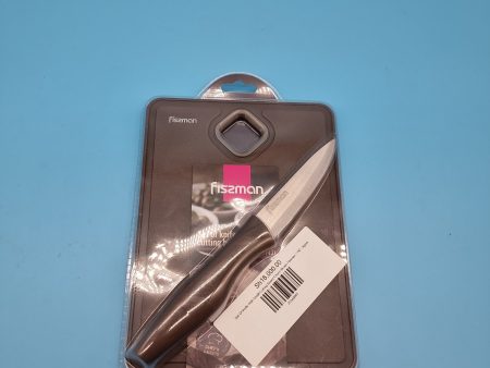 Set Of Knife With Small Cutting Board Choco Brown Fissman For Sale