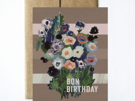 Bon birthday flowers card Sale