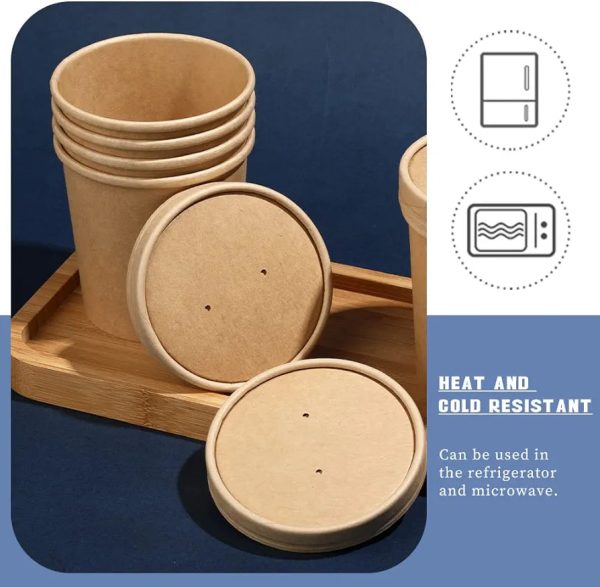 Kraft paper take away Soup Cup For Sale