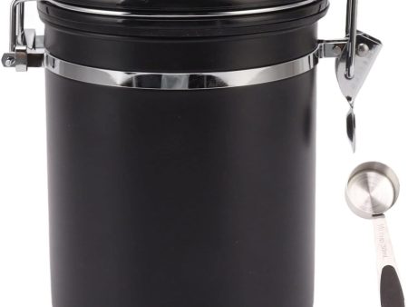 Stainless Steel Coffee Bean Storage Black Matte Sale