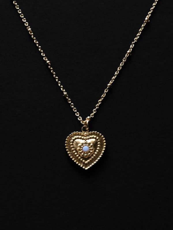 Heart of Stone Necklace - White on Sale