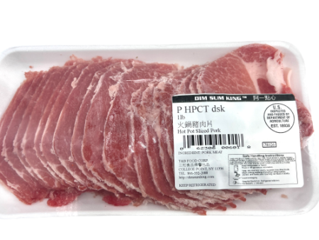 【限時秒殺】火鍋豬肉片 - 火锅猪肉片 - HOT POT SLICED PORK (1LB Pack) For Discount