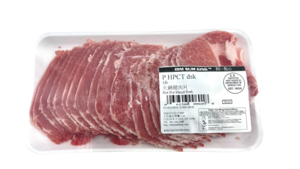 【限時秒殺】火鍋豬肉片 - 火锅猪肉片 - HOT POT SLICED PORK (1LB Pack) For Discount