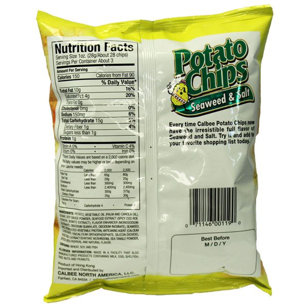 【99熱銷】Calbee Potato Chips Salt&Seaweed For Sale