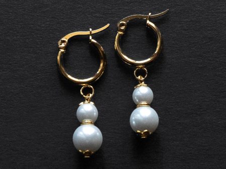 Regal Pearl Hoops - Pearl White Online