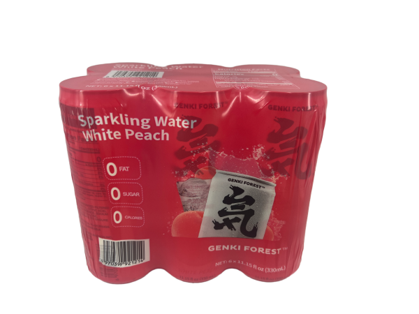 Chi Forest Genki FOREST White Peach Soda Sparkling Water 11.15fl oz*6 Online now