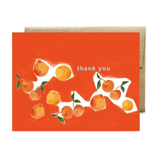 Lucky orange thank you card For Discount