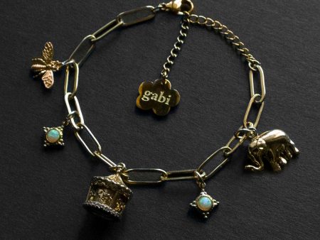 Carnival Charm Bracelet - Carousel, Elephant, Bee Online Sale